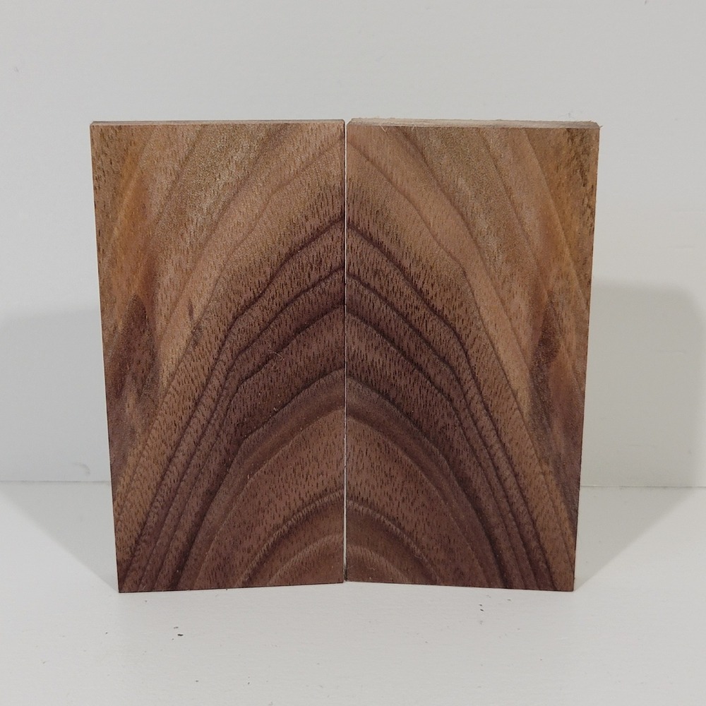 Bookmatched Walnut Wood Knife Handle Scales Blanks 3.75 x 1.75 x 0.375 Set of 2